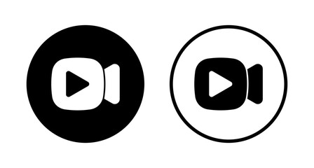 Video icon logo design. video camera sign and symbol. movie sign. cinema