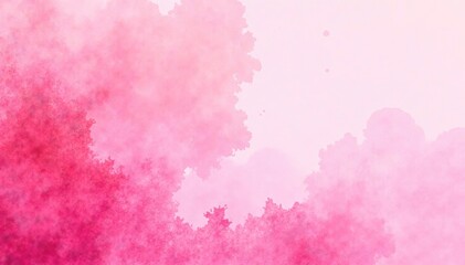 Fototapeta premium Pink watercolor background with delicate textured swirls and splashes of color, backdrop, art