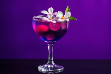 Elegant layered cocktail creation