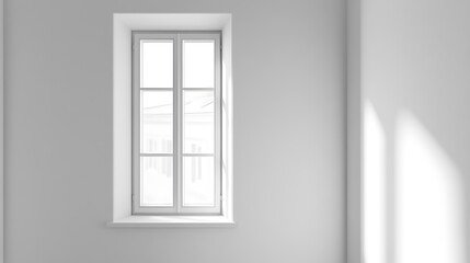 empty white room with window
