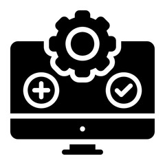 software testing glyph icon
