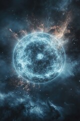 A blended visual of a planetary nebula observed through X-ray emissions.