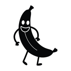 Banana silhouette vector illustration 