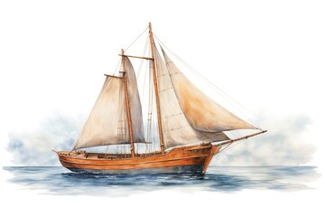 Obraz premium Boat sailboat painting vehicle.