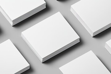 Stacks of blank white paper