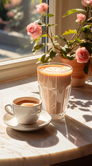 cup of coffee on the table