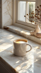 cup of coffee on the table