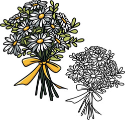 Daisies flower vector