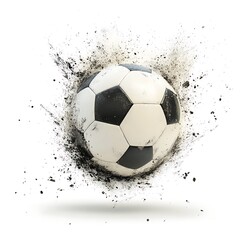 Naklejka premium soccer ball on white