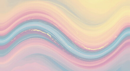 Fototapeta premium Abstract Waves in Pastel Colors Representing Calmness 