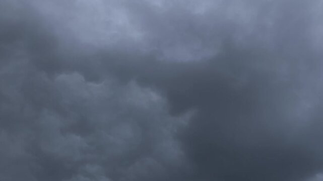 Blue and grayish clouds at dusk