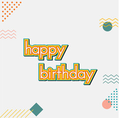 Fototapeta premium Happy Birthday Greeting Card (3)