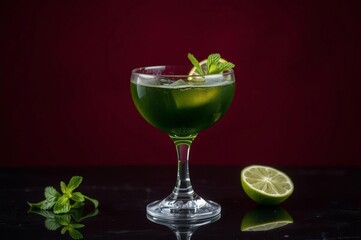 Sophisticated Dark Green Cocktail