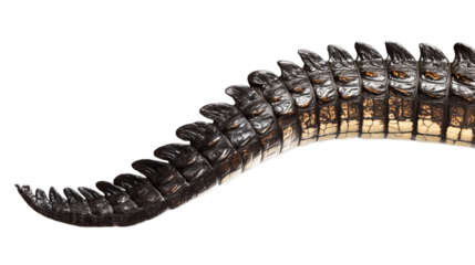 Crocodile tail isolated on a white background