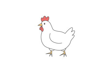 ニワトリ, 鳥, 動物, ファーム, 畜産, 養鶏, 鶏, ニワトリ, 家畜, おんどり, 羽, くちばし, 農学, 農業, 自然,動物, たまご, 食育, 農業, 農業男子, 田舎暮らし, 自給自足, エプロン, 帽子, 飼育, 手に持つ, 笑顔, 人物, イラスト, ベクター, シンプル, カラー, 無背景, ファーム, 農場, 食料自給率, 地産地消, 鶏肉, 食材, 収穫, 生産者, 持続