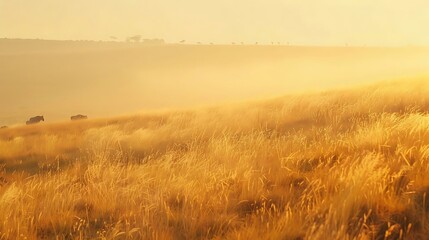 morning fog in the field
