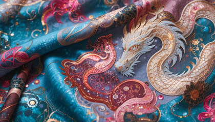 Fototapeta premium colorful chinese dragon