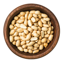 Peanuts in Bowl on transparent background