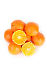 oranges isolated on white background