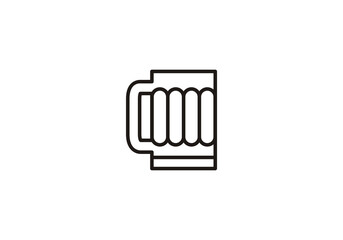 drink line icon logo png transparent template icon vector illustration