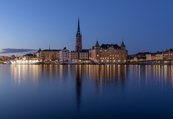 Fototapeta premium Gamla Stan Skyline reflections