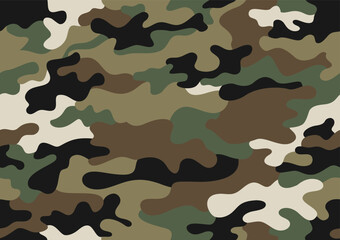 camouflage pattern military background vector texture seamless army clothing green black brown colors