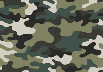camouflage pattern military background vector texture seamless jungle clothing green black colors