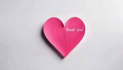 Fototapeta premium Pink paper heart with 