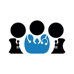 Medical doctor physician group icon.	