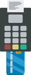 Payment Terminal with Credit Card and Receipt