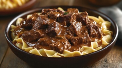 Delicious Beef Stew with Egg Noodles hearty home style comfort food