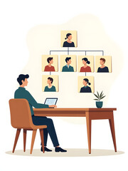 Assembling A Personnel Selection Puzzle On A Wooden Desk, Fitting Individuals To Their Roles Within An Organizational Struc