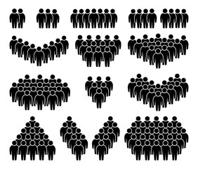 Zestaw ikon ludzi. Symbol tłumu. © robert6666