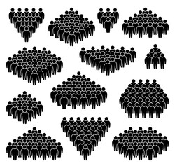 Zestaw ikon ludzi. Symbol tłumu. © robert6666