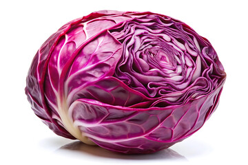 Obraz premium red cabbage isolated on white background
