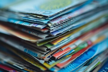 Vibrant Stack of Discount Coupons