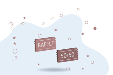 Raffle Ticket, Enter to Win concept, vector illustration design, abstract background