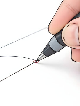 Plotting A Point On The Chart With A Sharp Object, Specifically Placing A Small Pinhole Marker In Its Exact Posi