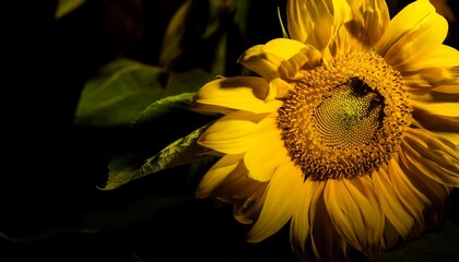 Naklejka premium 咲いているヒマワリ