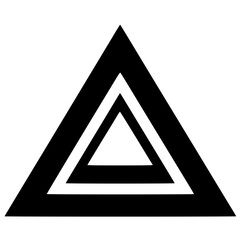Triangle logo silhouette