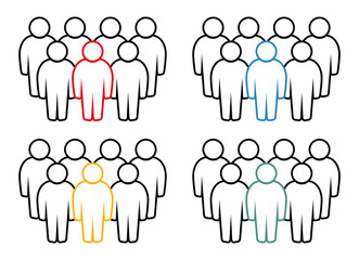 Symbol, ikona ludzi. Plik wektorowy.