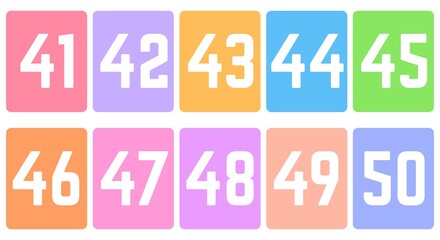 Colorful number flashcards for kids' learning. Perfect for teaching counting and number recognition.