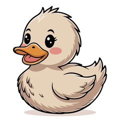 cute duck vector icon. isolated on white background