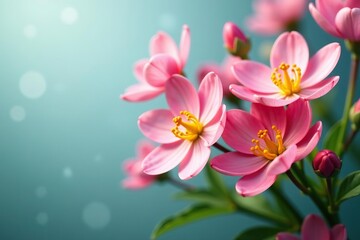 Vibrant close-up of blooming spring flowers in full bloom,  spring,  floral