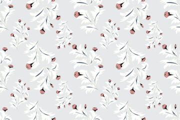 seamless pattern with feathers, Oreintal Flora Damask Seamless pattern  embroidery, Indian style.  art ornament print.Design for carpet, cover.wallpaper, wrapping, fabric, clothing