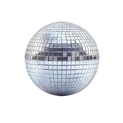 A classic disco ball with small mirrors reflecting light in all directions. transparent PNG