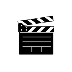 film slate on white background
