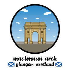 Circle Icon MacLennan Arch. Vector illustration