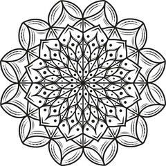 Print Mandala Lineal Alpona