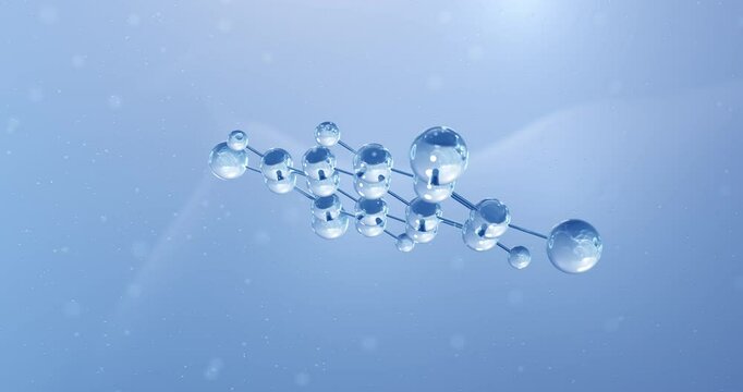 Dioxin rotating molecular structure, 3d model of organic pollutant